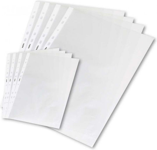 Uni Pap Plastic Sleeves for Documents A4 with Holes 100pcs