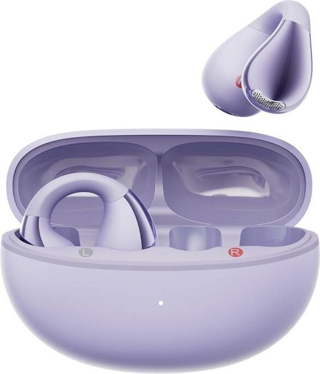 QCY Crossky C30 Open Ear Bluetooth Handsfree Earphones with Sweat Resistance and Charging Case Purple