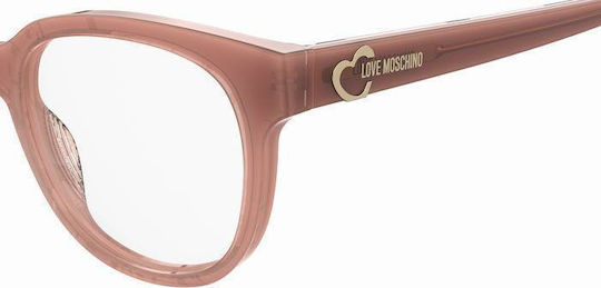 Moschino Γυναικείος Κοκκάλινος Σκελετός Γυαλιών Cat Eye Πορτοκαλί MOL599/IG FF1/18