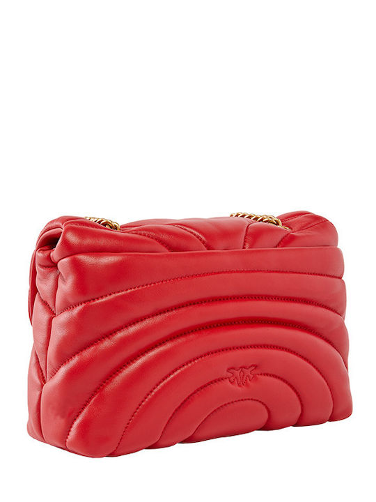 Pinko Classic Love Puff Leather Women's Bag Shoulder Red