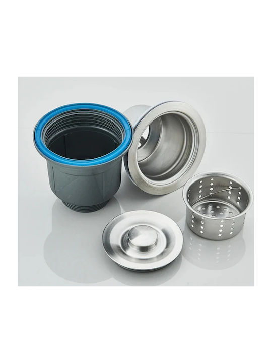 Επικαθήμενος Νεροχύτης Inox Μ60xΠ45cm Μαύρος