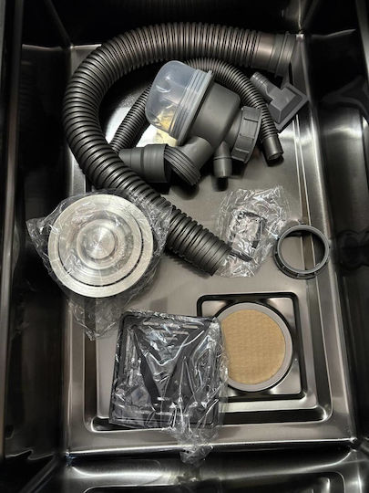 Gefäß Spüle Inox B60xT45cm Schwarz
