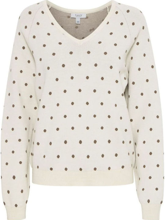 Women's Crop Sweater Beige Melange