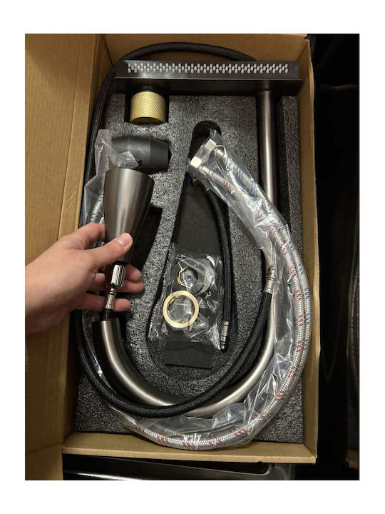 Επικαθήμενος Νεροχύτης Inox Μ60xΠ45cm Μαύρος