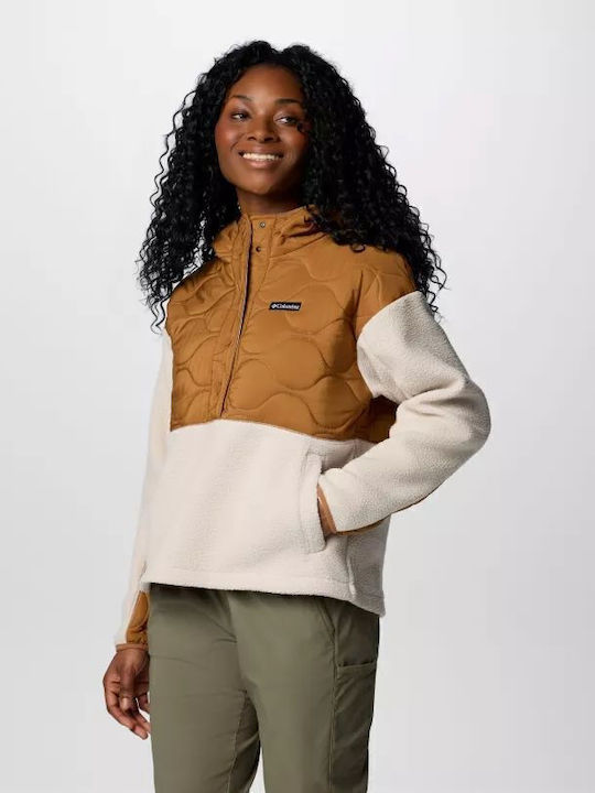 Cloud Point™ Hooded Hybrid Fleece Women's Fleece Blouse with Hood Camel Brown/dark Stone