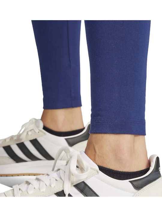 Essentials Linear Cotton Training Γυναικείο Cropped Κολάν Ψηλόμεσο Μπλε