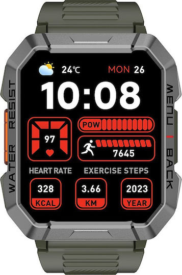 BlackView W60 50mm Smartwatch με Παλμογράφο (Πράσινο)