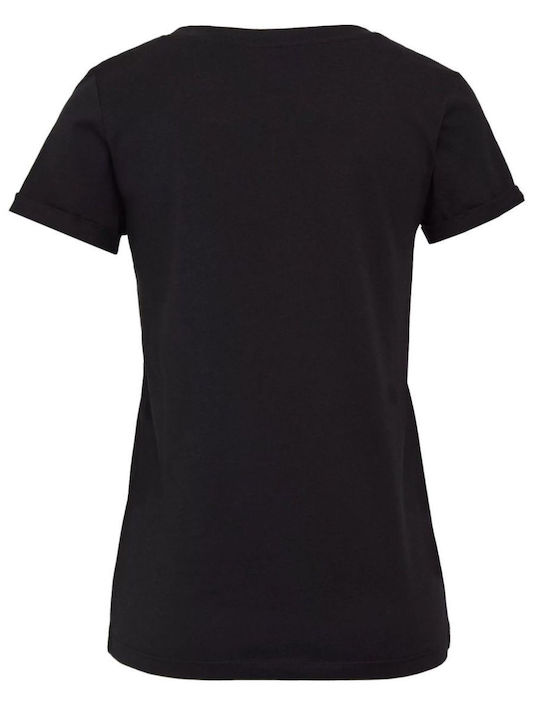 Women's Blouse Cotton Short Sleeve Black