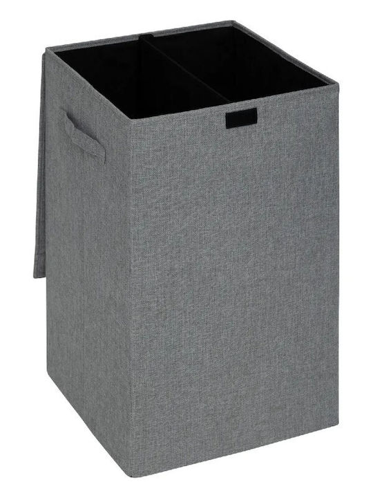 5Five Wäschekorb Stoff 74l mit Deckel 37x36.5x60cm Grau 5Five Wäschekorb Stoff 74l mit Deckel 37x36.5x60cm Grau
