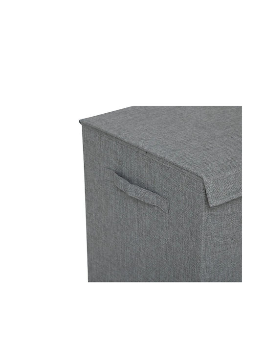 5Five Fabric Laundry Basket 74lt with Cap 37x36.5x60cm Gray