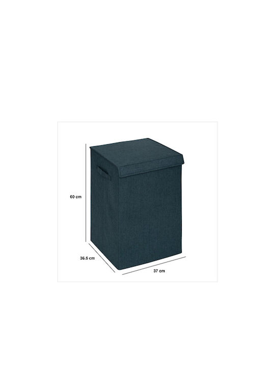 5Five Fabric Laundry Basket 74L with Cap 37x36.5x60cm Blue