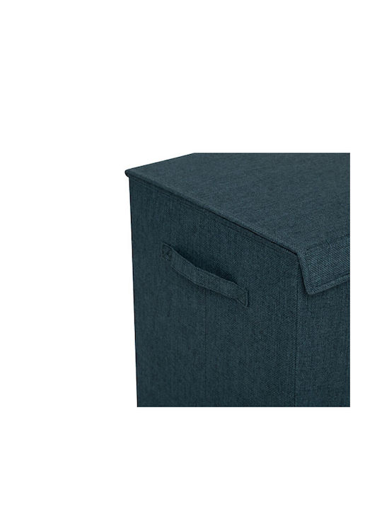 5Five Fabric Laundry Basket 74L with Cap 37x36.5x60cm Blue