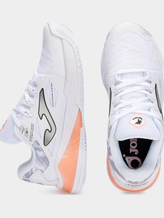 Joma Spin Femei Pantofi Padel Albi