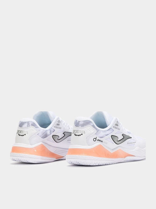 Joma Spin Femei Pantofi Padel Albi