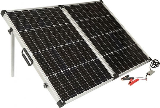 Valiză panou solar monocristalin portabil 145W 12/24V cu regulator de tensiune 20Ah fabricat în Germania BK87479