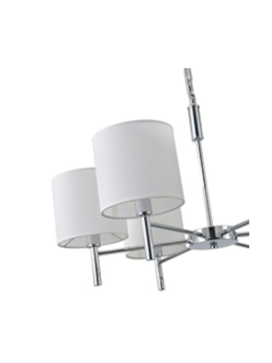 Eurolamp Πολυέλαιος Ασημί 144-47018