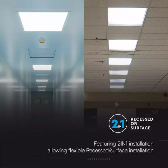 V-TAC V-TAC Quadratisches Vertieft LED-Panel 36W mit Natürliches Weiß Licht 4000K 60x60cm