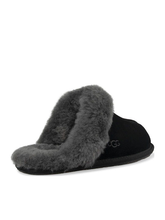 Scuffette II Winter Women's Slippers with Fur Black