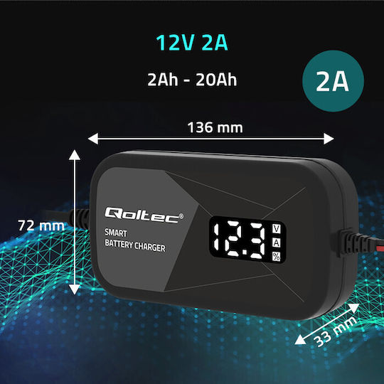 Qoltec Φορτιστής Μπαταρίας Αυτοκινήτου 12V
