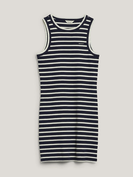 Summer Mini Knitted Dress Dark Blue