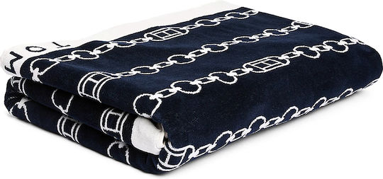 Tommy Hilfiger Πετσέτα Θαλάσσης Βαμβακερή Εκρού 180x100εκ.