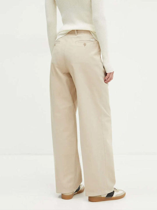 Dama Tesatura Pantaloni Ecru