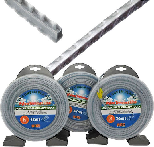 Silver Star Square Brush Cutter Trimmer Line 3.5mm 35m Α-Η3542