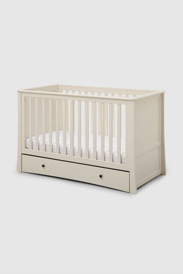 Mothercare Πολυμορφική Κούνια Harrogate Λευκή με Στρώμα