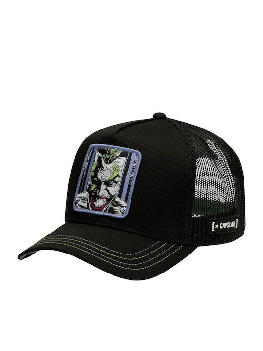 Capslab Hat Trucker Cap Dc Comics Cotton Serge Cl Dc8 1 Ct Jok Black-cl Dc8 1 Ct Jok-black