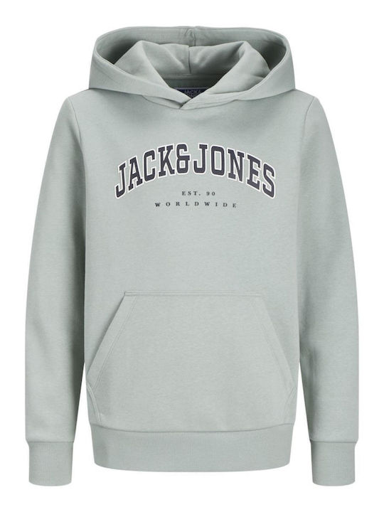 Kinder-Sweatshirt mit Kapuze und Taschen Mint