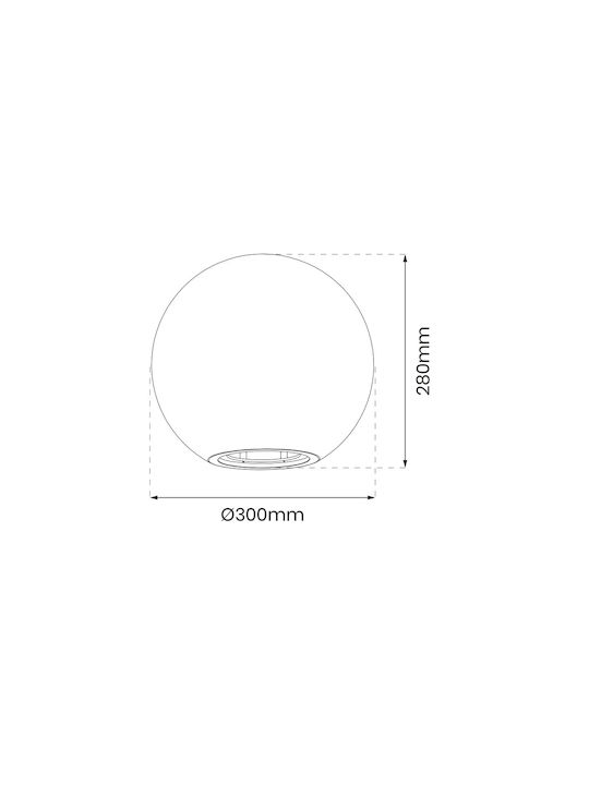 Eko Light Φωτιστικό Γλόμπος Εξωτερικού Χώρου 10W IP44 για Ντουί E27