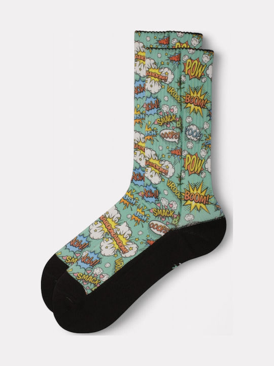 Κάλτσα #doyoudaresocks By Dimi Socks Digital Printed Casual Pop Art Ds70118-βεραμάν
