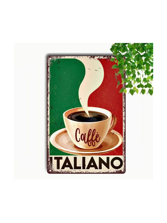 Handmade Multicolour Wall Decor Sign Made of Metal 30x20cm