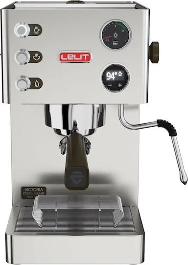 Lelit Victoria Pl91t Μηχανή Espresso 1200W Πίεσης 15bar για Cappuccino Ασημί