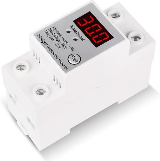 Releu de Siguranță Digital Protecție Tensiune Sinotimer 30a 230v Sap-30a Recuperare Automată Afișaj LED