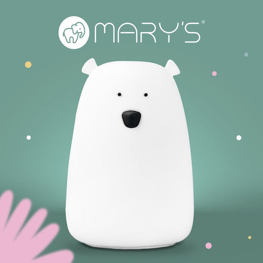 Mary's Nursery Night Light LED Bear USB White Warm Mary's Nursery Night Light LED Bear USB White Warm
