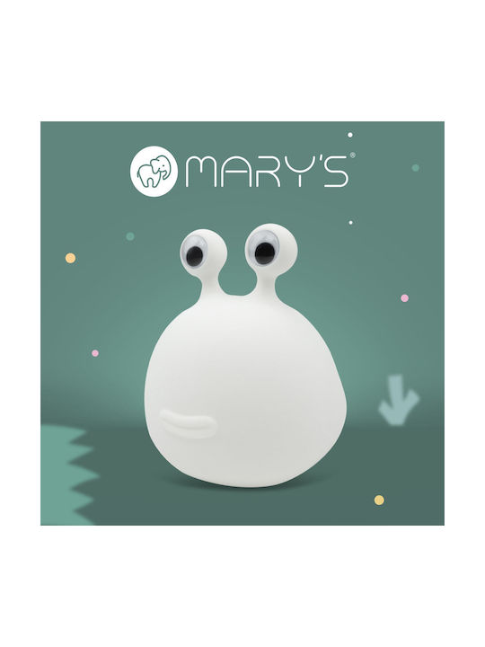 Mary's Led Kids Portable Lamp White 12.8x12.5x12.8εκ.