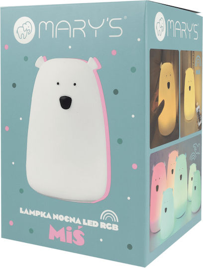 Mary's Nursery Night Light LED Bear USB White Warm