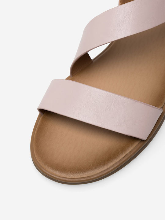 Flache Sandalen für Damen in Braun Farbe