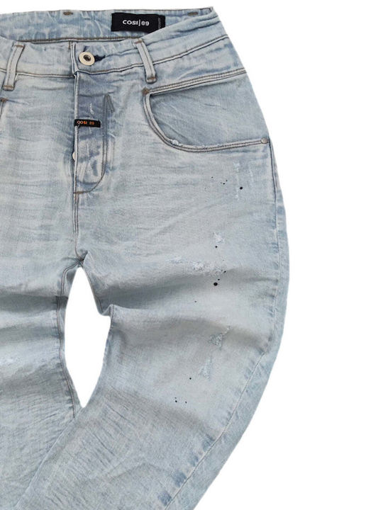Men's Jeans Pants with Slim Fit Light Blue