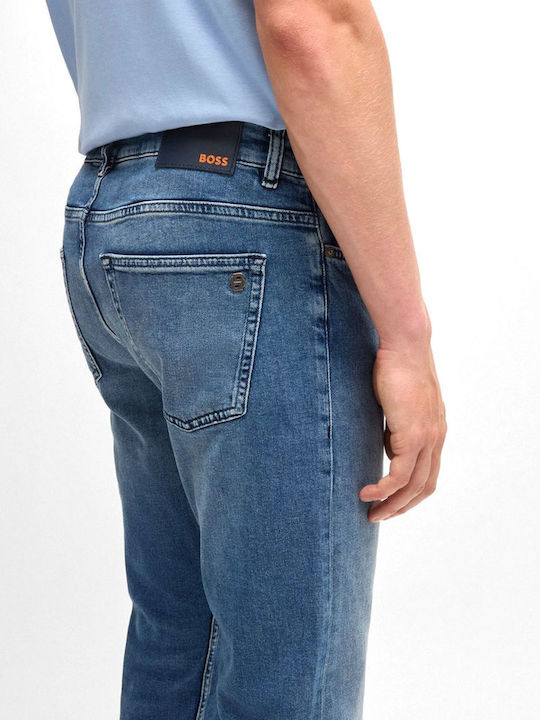 Delaware Men's Jeans Pants Elastic with Slim Fit Blue