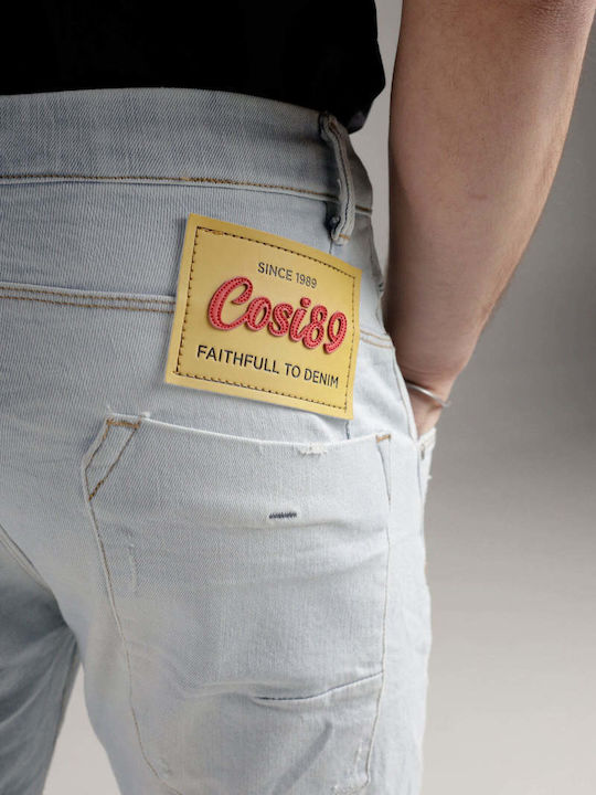 Men's Jeans Pants with Slim Fit Light Blue