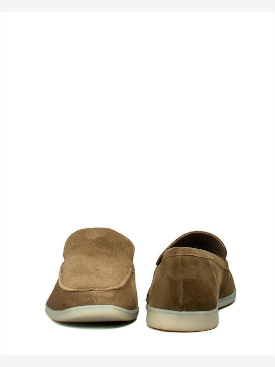 Δερμάτινα Ανδρικά Loafers σε Καφέ Χρώμα