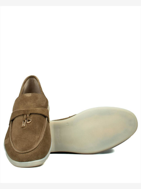 Suede Ανδρικά Loafers σε Πράσινο Χρώμα
