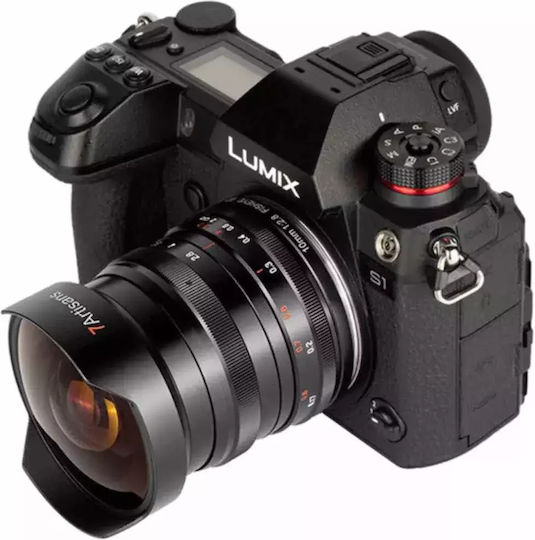 7artisans Full Frame Camera Lens Photoelectric 10mm F/2.8 Fisheye for Leica L Mount Black