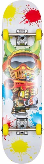 Speed Demons Skate Complete Shortboard Λευκό