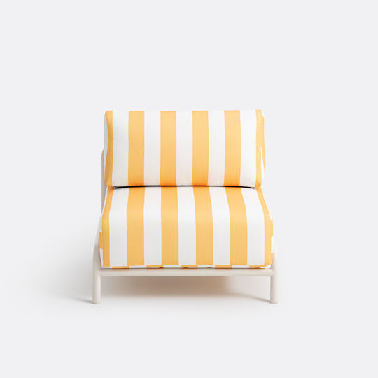 Outdoor Armchair Metallic Metal with Cushion 83x75x55cm