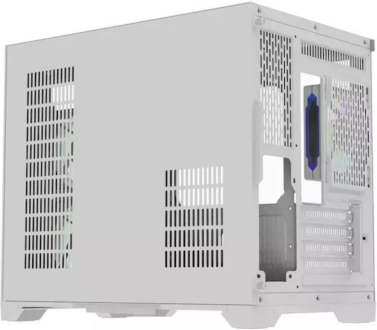 Darkflash FT418 Gaming Midi Tower Computer Case with Side Window and RGB Lighting White