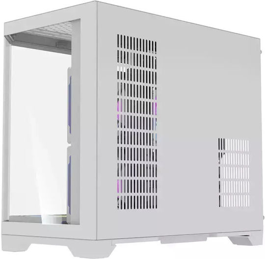 Darkflash FT418 Gaming Midi Tower Computer Case with Side Window and RGB Lighting White