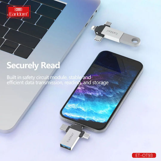 Earldom Ot93 Konverter Thunderbolt / USB-C / Micro-USB männlich zu USB-A weiblich 1Stück